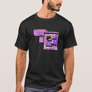 Camiseta Ilustração Aestética do Sad Browser de PC Vaporwav