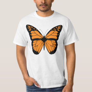 Camiseta Ilustração alaranjada da borboleta de monarca