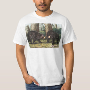 Camiseta Ilustração Americana do Urso Negro Americano