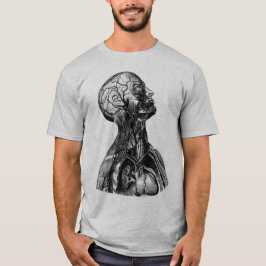 Camiseta Ilustração Anatômica Vintage do Corpo Superior