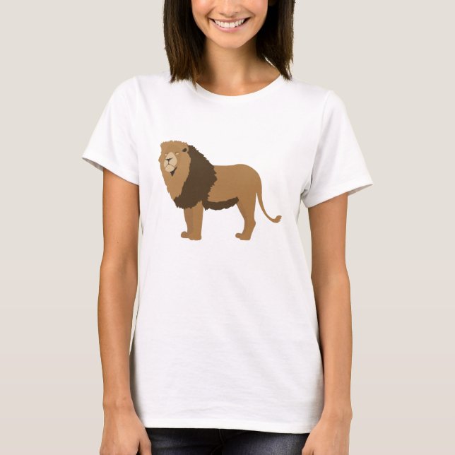 Camiseta Ilustração Animal Lion Selgle (Frente)