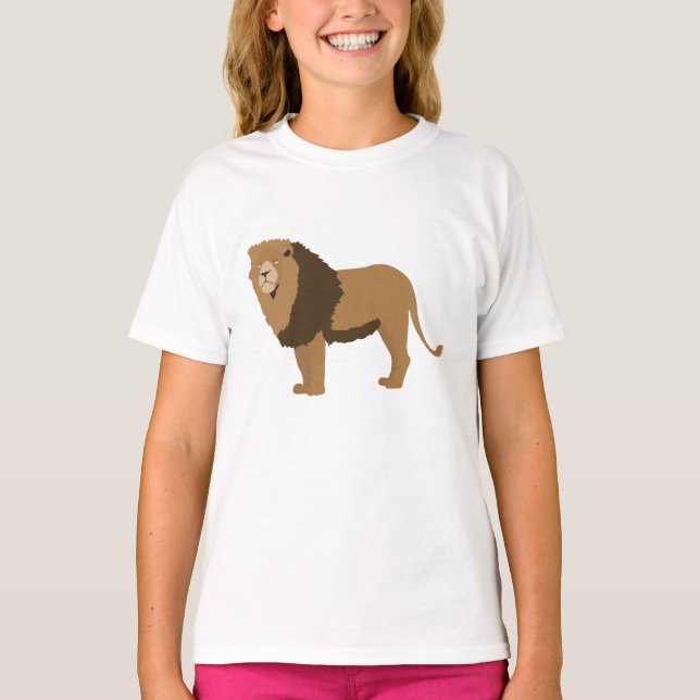 Camiseta Ilustração Animal Lion Selgle (Frente)