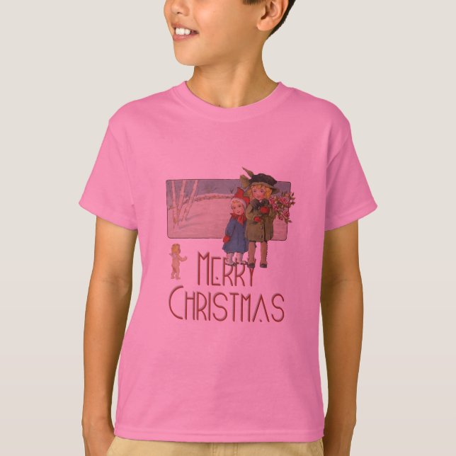 Camiseta Ilustração Antecipada de Natal 1920 (Frente)