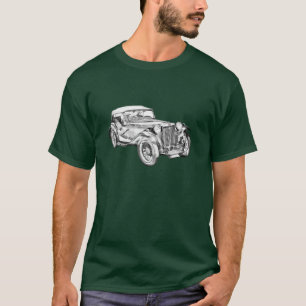 Camiseta Ilustração antiga do carro de esportes do magné