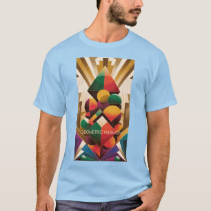 Camiseta Ilustração Art Déco Futurista Vibrante