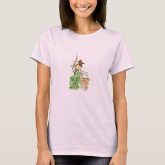 Camiseta Ilustração Art Nouveau Vintage de Senhora com Cham