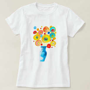 Camiseta Ilustração artística de flores funerárias