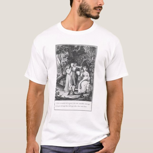 Camiseta Ilustração "as amarguras de Werther" perto (Frente)