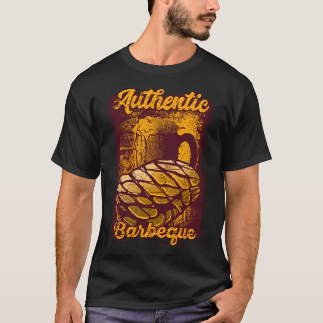 Camiseta Ilustração Autenticada de Grunge de Grelha de CHUR (Frente)