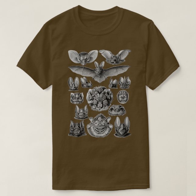 Camiseta Ilustração Bat Haeckel (Frente do Design)