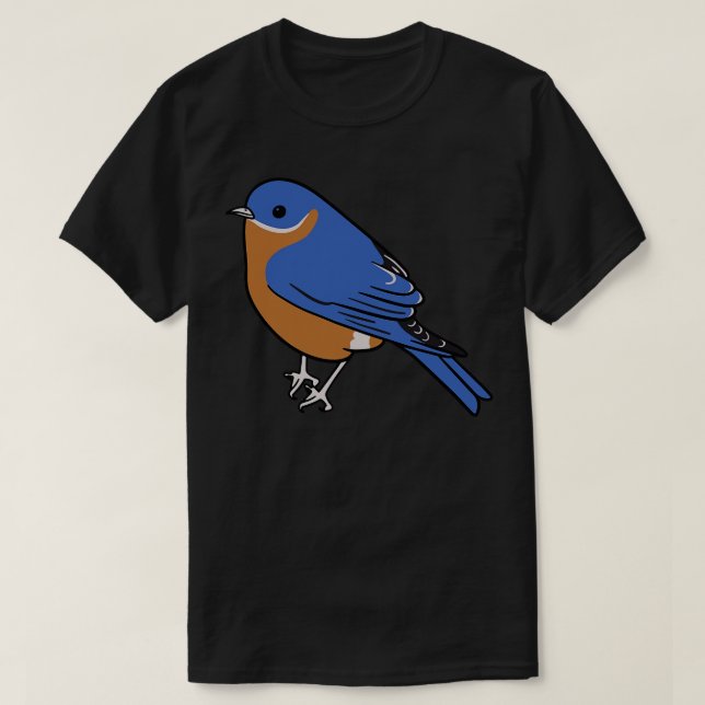 Camiseta Ilustração Bela de Bluebird (Frente do Design)