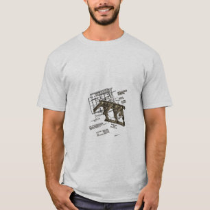 Camiseta Ilustração/Blueprint da arquitetura