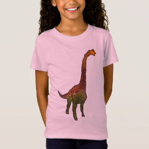Camiseta Ilustração bonito da arte do doodle do dinossaur