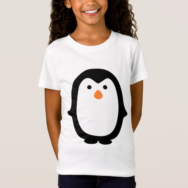 Camiseta Ilustração bonito do pinguim (Frente)
