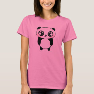 Camiseta Ilustração bonito do urso de panda