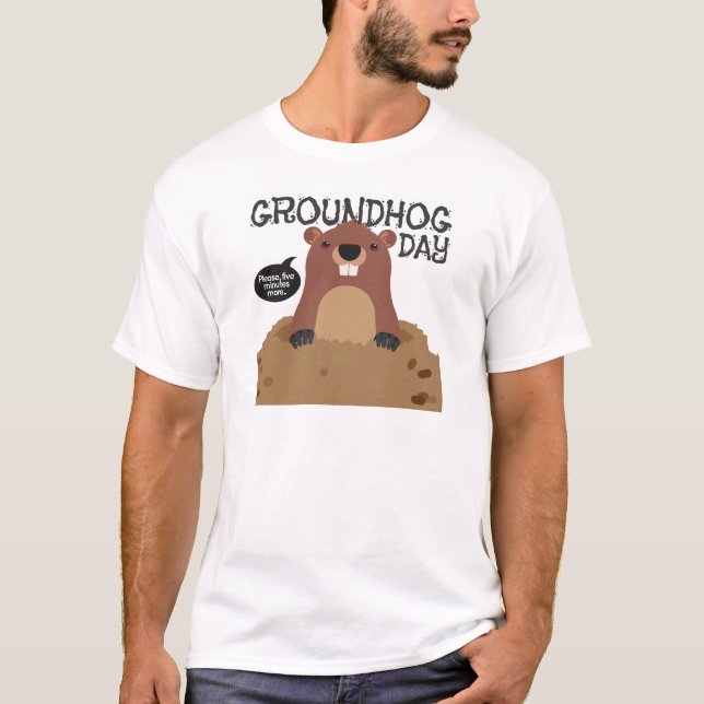 Camiseta Ilustração bonito dos desenhos animados do dia de (Frente)