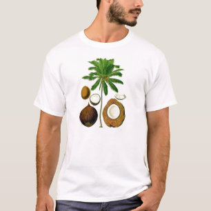 Camiseta Ilustração botânica da árvore de coco