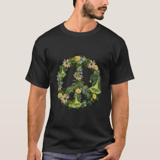 Camiseta Ilustração Botânica da Natureza Sinal de Paz