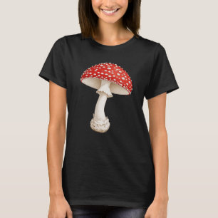 Camiseta Ilustração Botânica de Cogumelo Amanita Vermelho