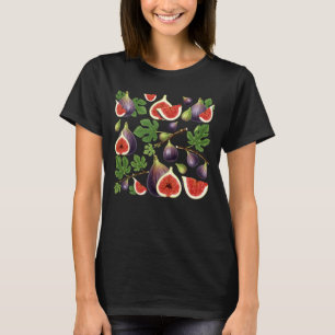 Camiseta Ilustração Botânica de Fruta de Figo Cottagecore J