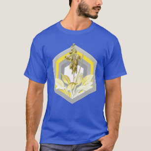 Camiseta Ilustração Botânica Diariamente em Cinzas e Amarel
