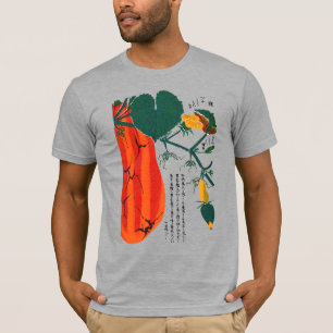 Camiseta Ilustração Botânica Japonesa de uma Abóbora
