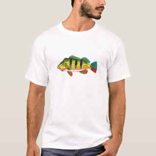 Camiseta Ilustração brilhante baixa dos Gamefish do ocean