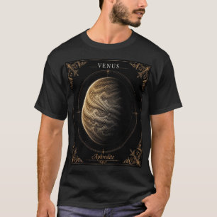 Camiseta Ilustração Celestial de Astronomia Vintage de Vênu