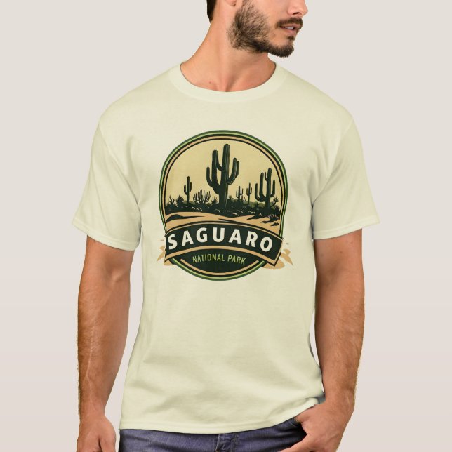 Camiseta Ilustração Clássica do Parque Nacional do Saguaro (Frente)
