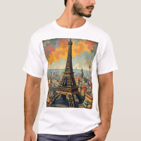 Ilustração Colorida da Torre Deco Eiffel