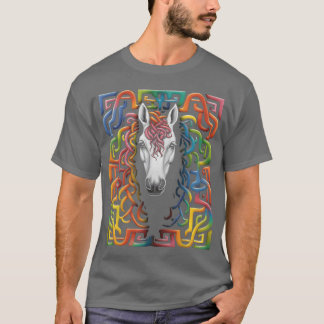 Camiseta Ilustração Colorida de Mandala Animal presente