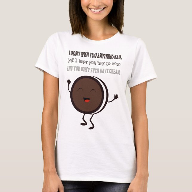 Camiseta Ilustração com umas citações sobre Oreo (Frente)