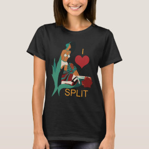 Camiseta Ilustração Coração Split Croácia Verde Viagem