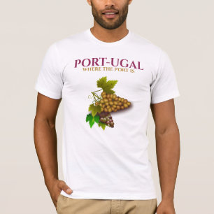 Camiseta Ilustração da adega de uvas do porto Port-Ugal