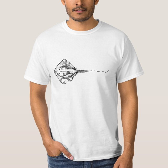 Camiseta Ilustração da arraia-lixa (Frente)