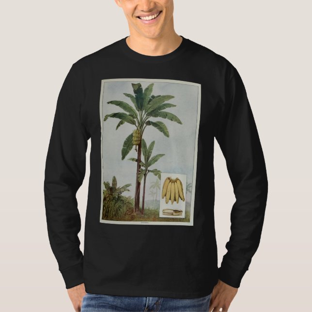 Camiseta Ilustração da árvore da banana (Frente)