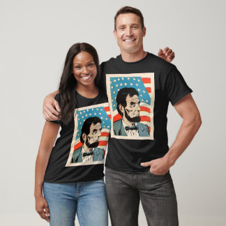 Camiseta Ilustração da bandeira dos EUA do veterano Abraham