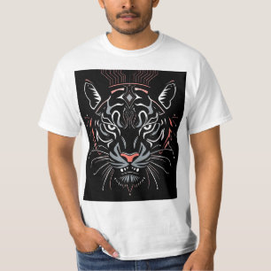 Camiseta Ilustração da cabeça de tigre