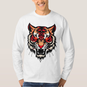 Camiseta Ilustração da cabeça de tigre
