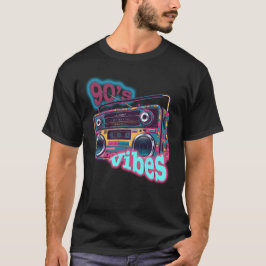 Camiseta Ilustração da Caixa de Seleção de Vibes da Retro 9