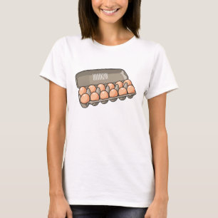 Camiseta Ilustração da cartonagem de ovo