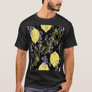 Camiseta Ilustração da colheita de limões de Lavanda floral