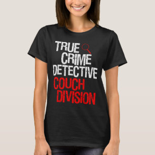 Camiseta Ilustração da Divisão de Sofá de Detetive de Crime