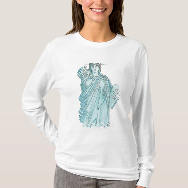 Camiseta Ilustração da estátua da liberdade (Frente)