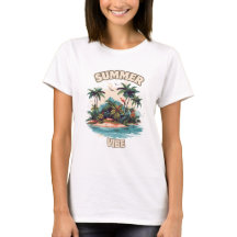 Ilustração da Ilha Tropical de Summer Vibe