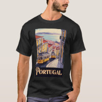 Ilustração da paisagem urbana de Lisboa em Portuga