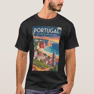 Camiseta Ilustração da paisagem urbana de Portugal Iberia V