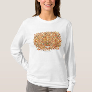 Camiseta Ilustração da pedra asteca do sol