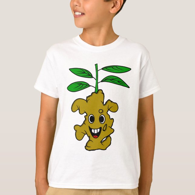 Camiseta Ilustração da Planta Ginger Funny (Frente)