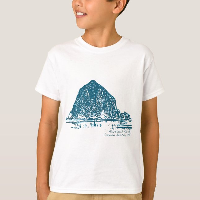Camiseta Ilustração da rocha do monte de feno (Frente)